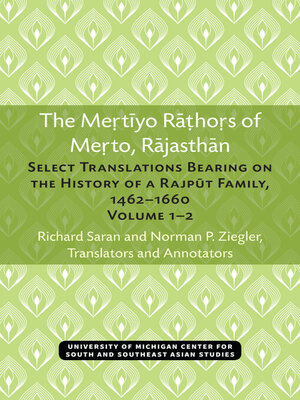cover image of Mertiyo Rathors of Merto, Rajasthan